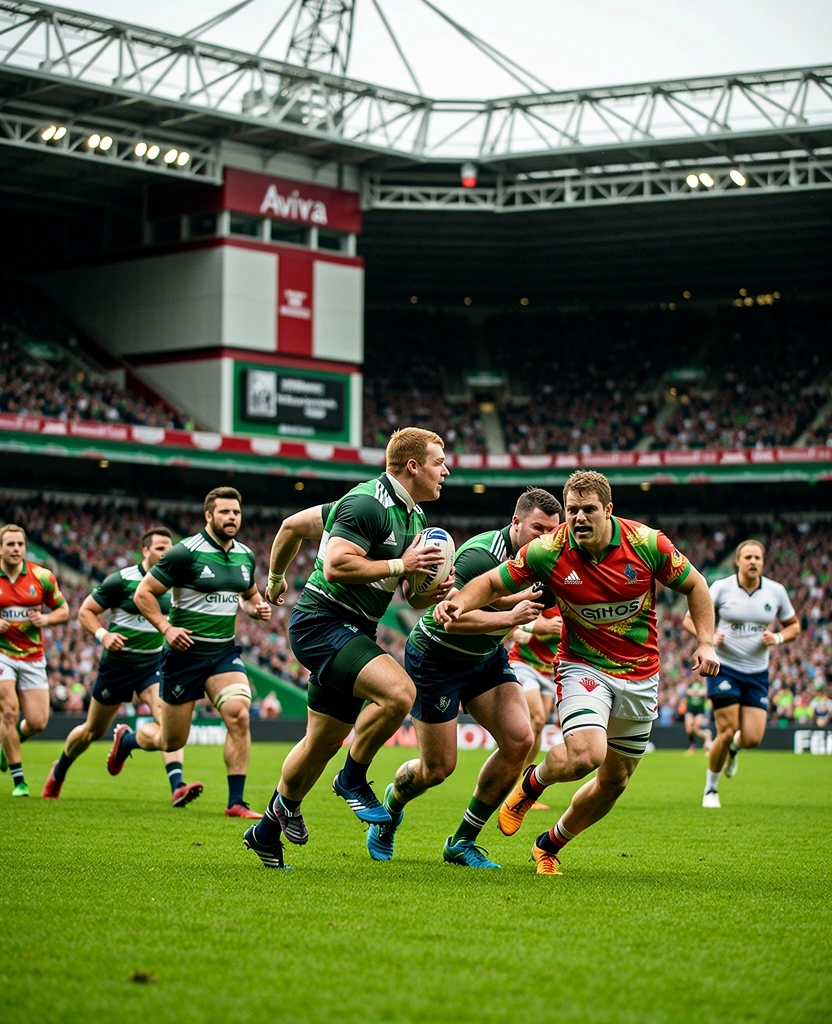 Live sports at Aviva Stadium.